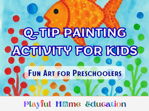 Q-tip Painting for Preschoolers (Simple n Easy Art for Kids)