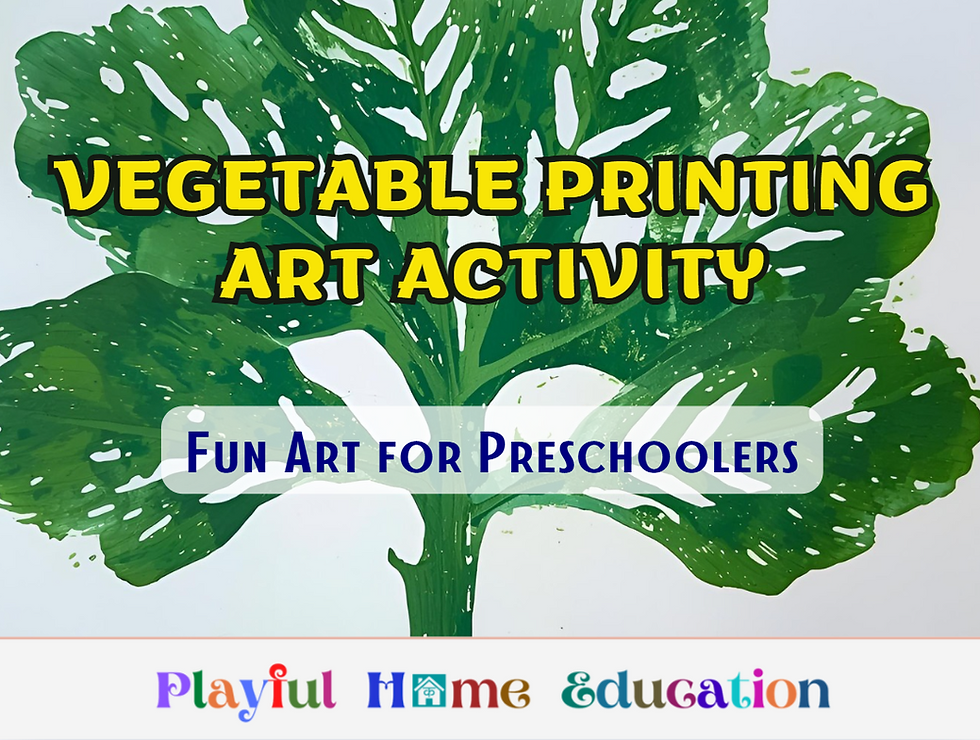 Vegetable Printing Art Activity for Kids: Okra (Bhindi), Potato & More