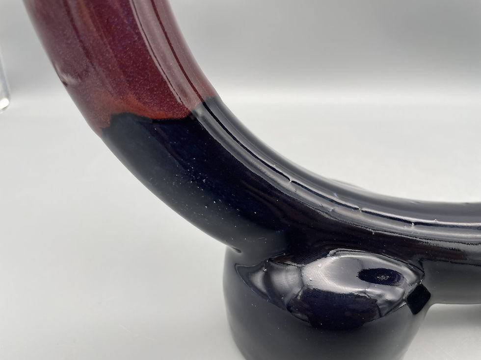 Thumbnail: Obsidian Merlot Wildflower Donut Vase