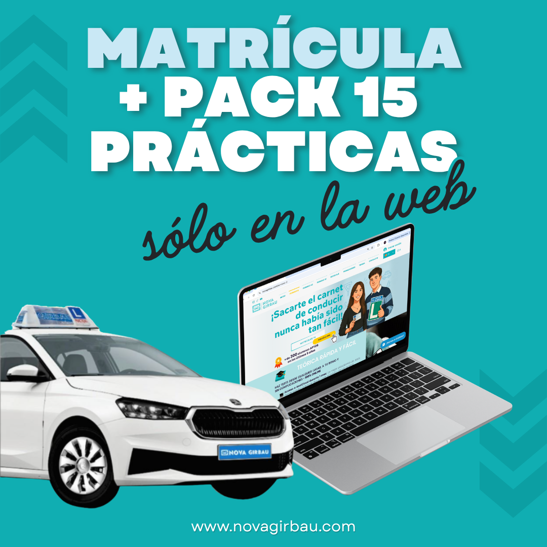 PROMO MATRÍCULA + PACK 15 PRÀCTIQUES PERMÍS B