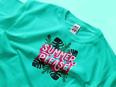 Simple 3D Up-close T-Shirt Mockup. Easily switch between background colors, t-shirt designs, and t-shirt colors.