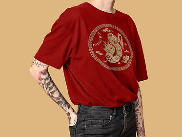 Stuffed T-Shirt Mockup. Easily switch between background colors, t-shirt designs, and t-shirt colors.