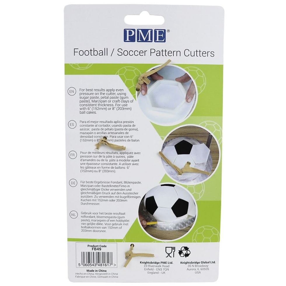 Thumbnail: PME Football Pattern Cutters - Set of 4 Alternative Image 4