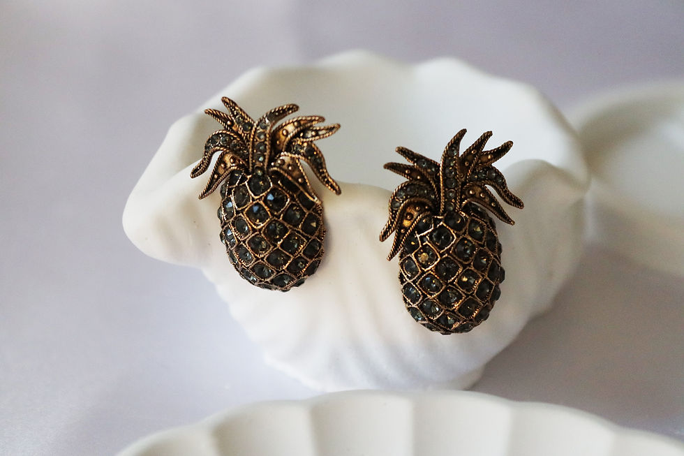 Bronze Pineapple Earrings