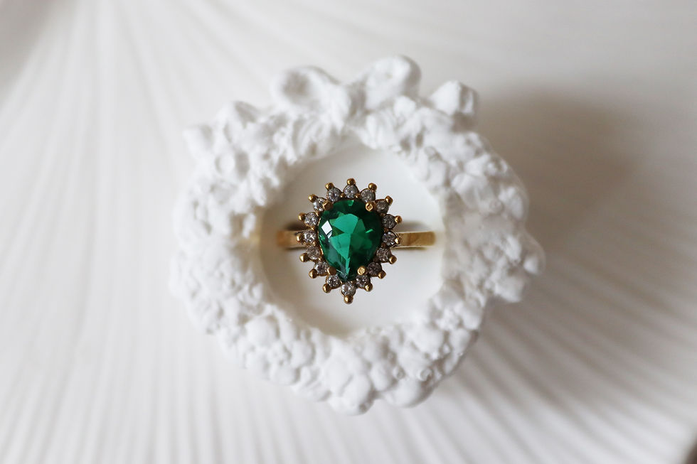 Bronze Teardrop Ring