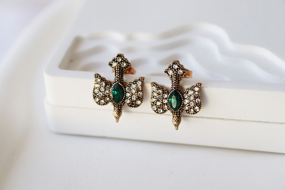 Bronze Swallow Bird Earrings