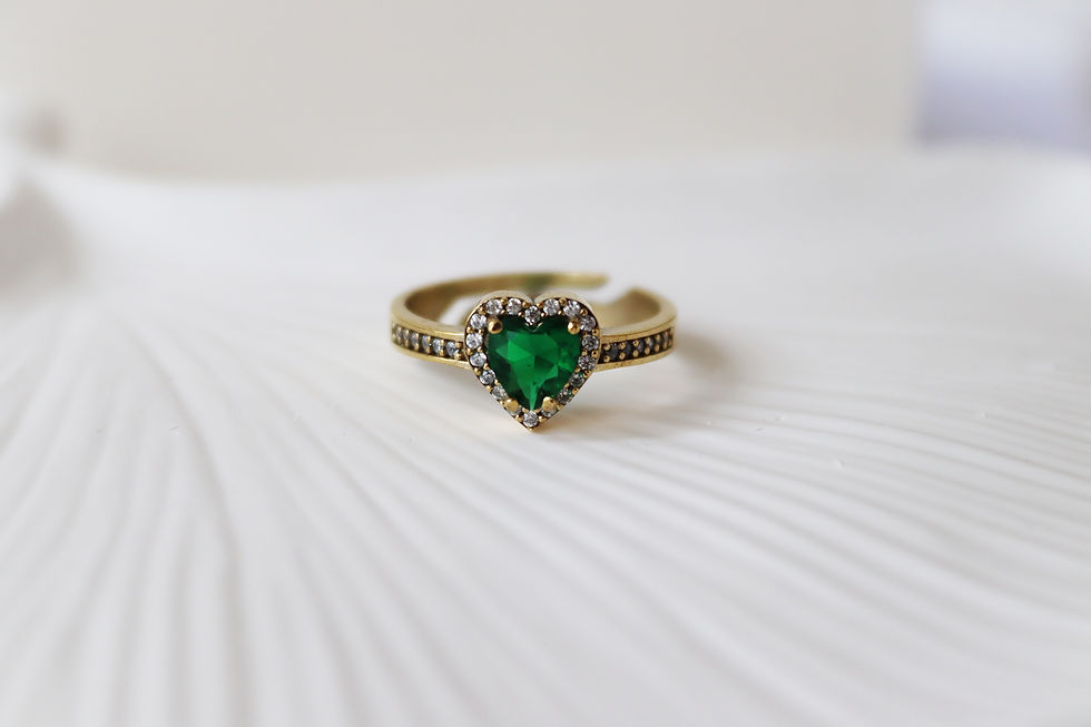 Bronze Minimal Heart Ring