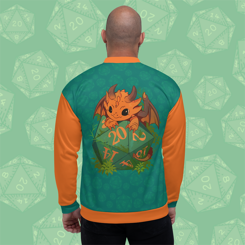 Thumbnail: D&D: Dragons and D20s Bomber Jacket