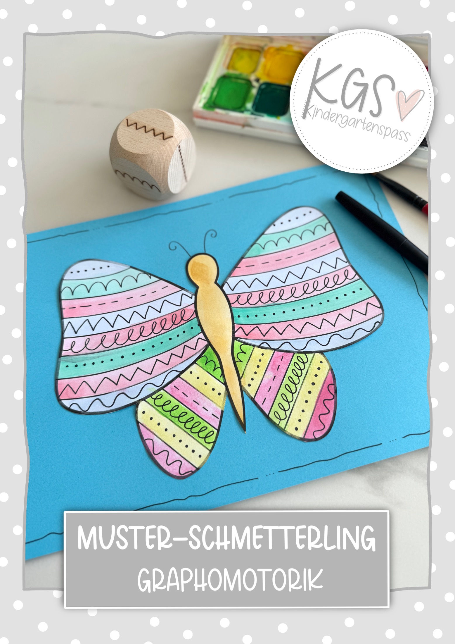 Muster-Schmetterling: Vorlagen für die Graphomotorik