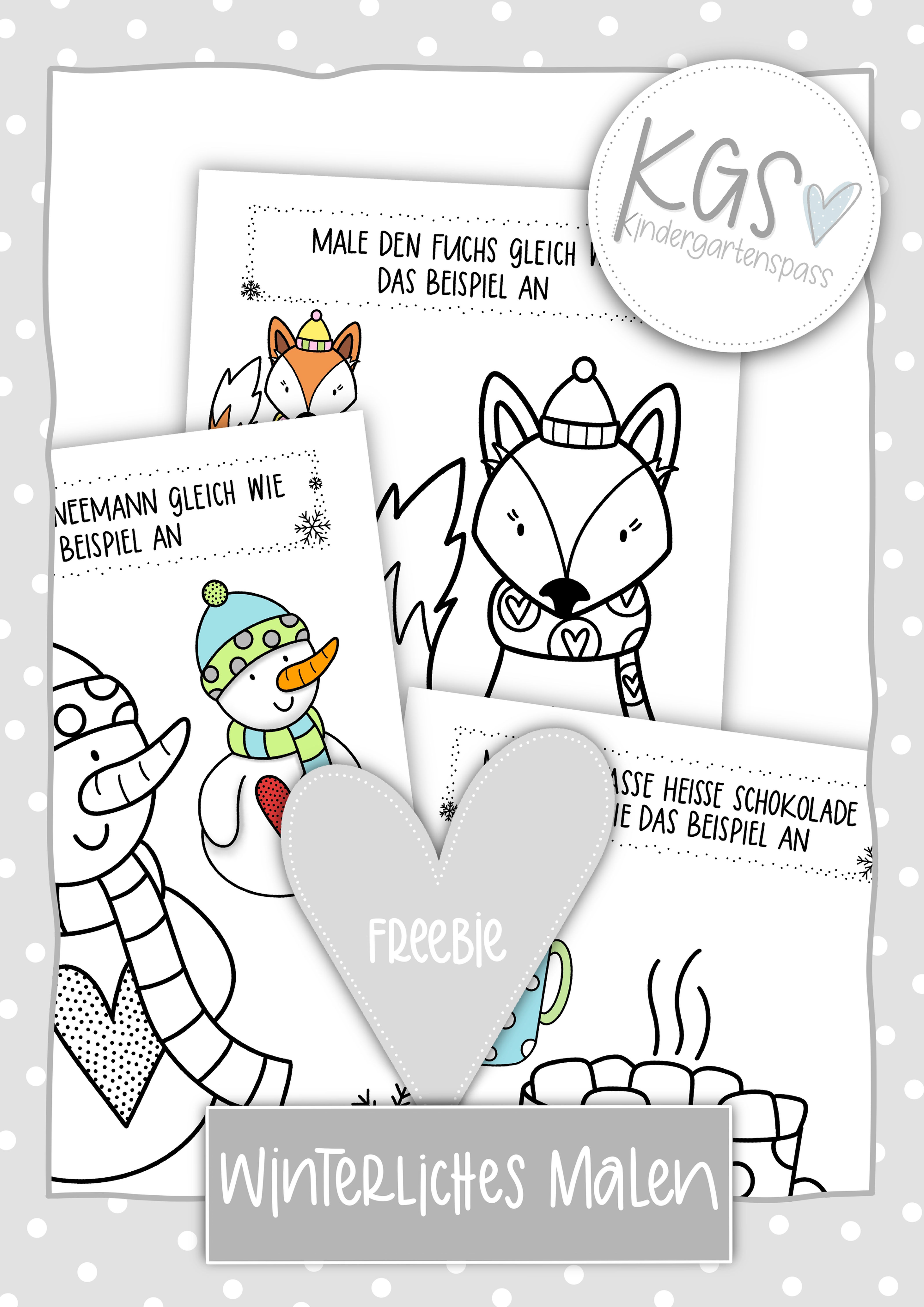 Freebie - winterlicher Malspass
