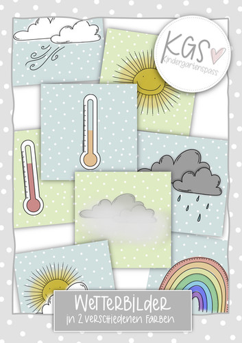 Bildkarten Wetter | Kindergartenspass