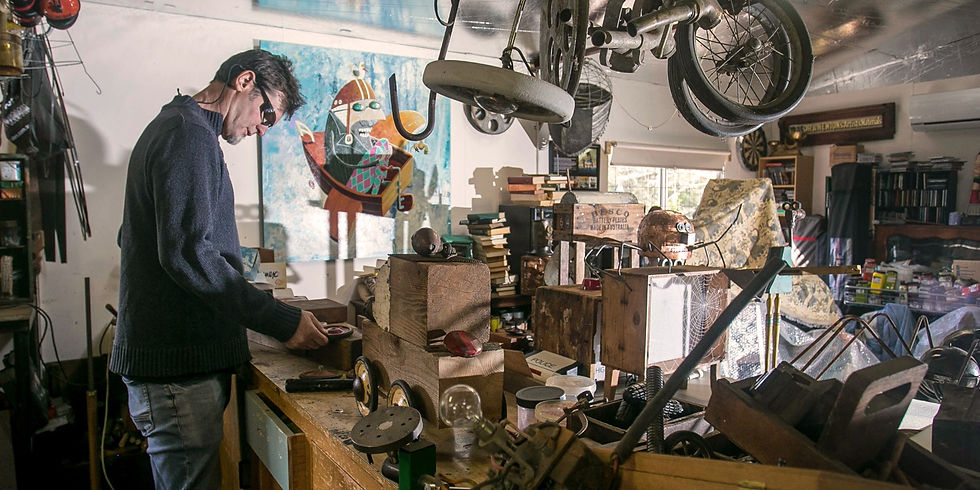 Neil Elliott in his wonderful creative space 