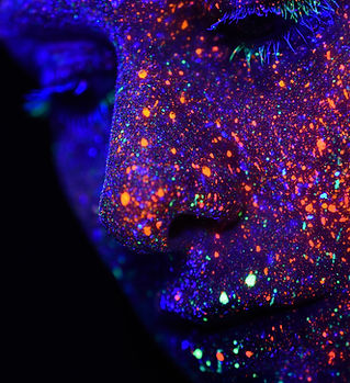 Neon Painted Face