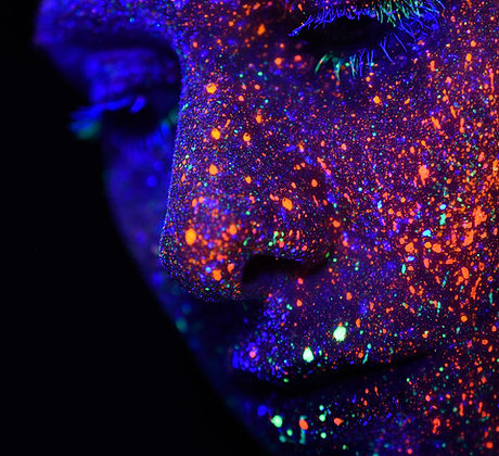 Neon Painted Face