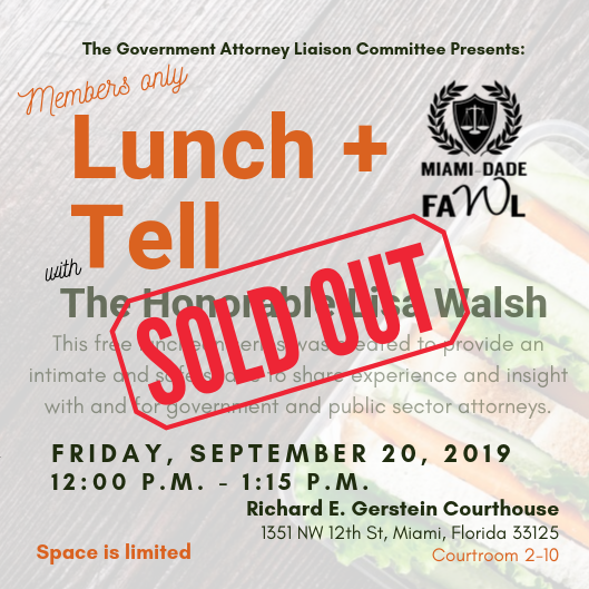 Lunch & Tell with the Honorable Lisa Walsh