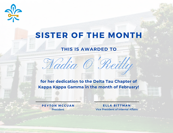 Sorority achievement award