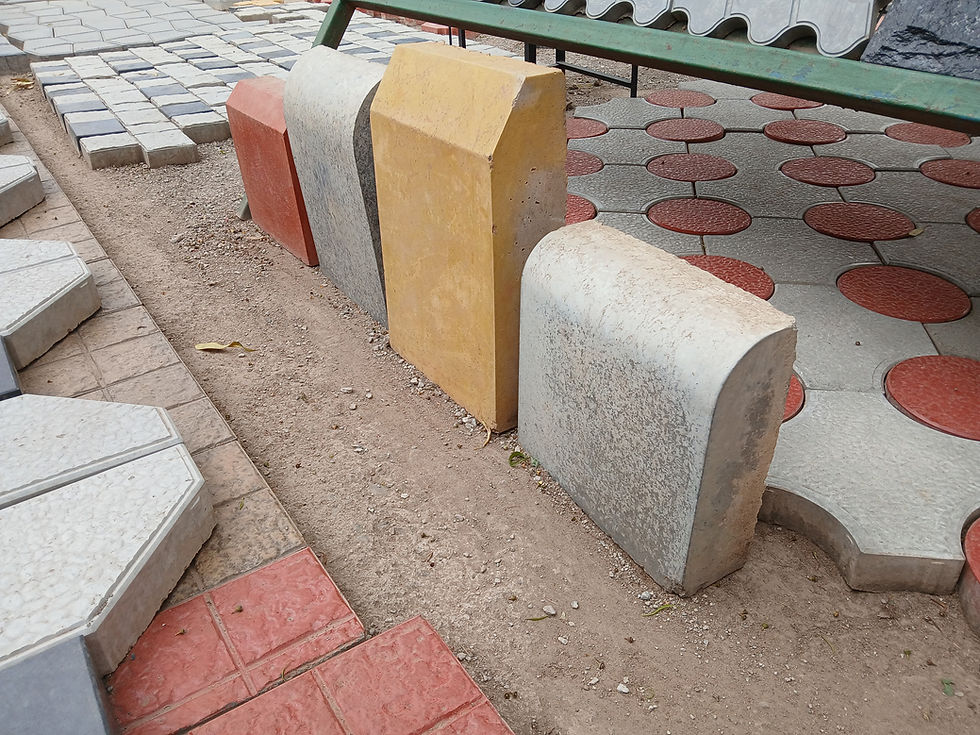 Colorful concrete strong kerb for parking in kenya