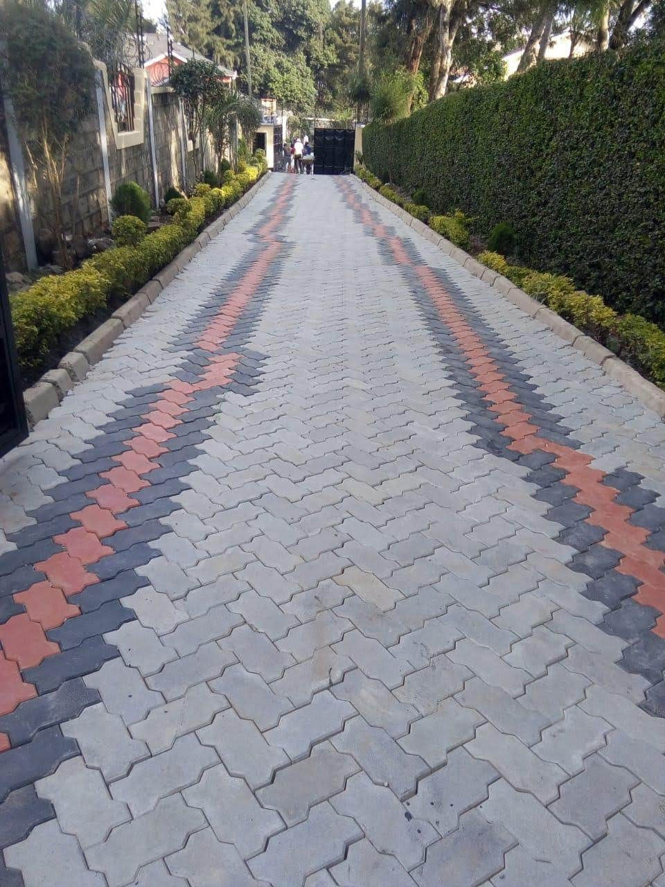 Coloured Concrete cabro Zigzag in Kenya