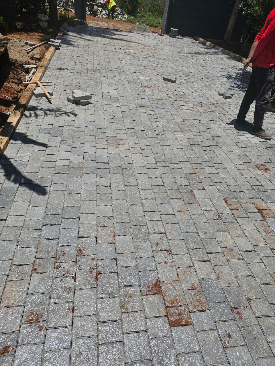 Colored concrete cabro for paving and ourdoor flooring in kenya