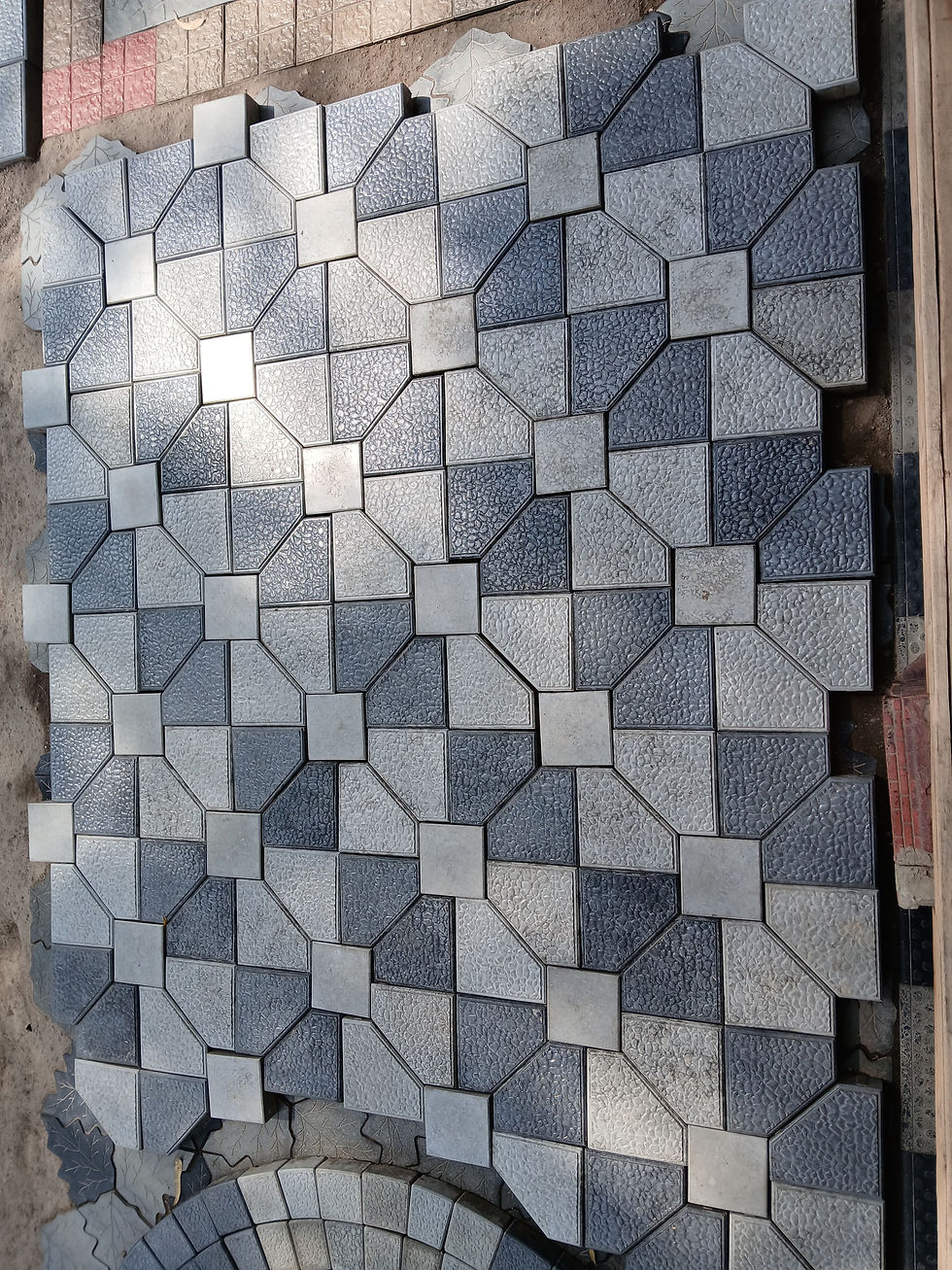 color concrete 3D cabro for parking and outdoor space