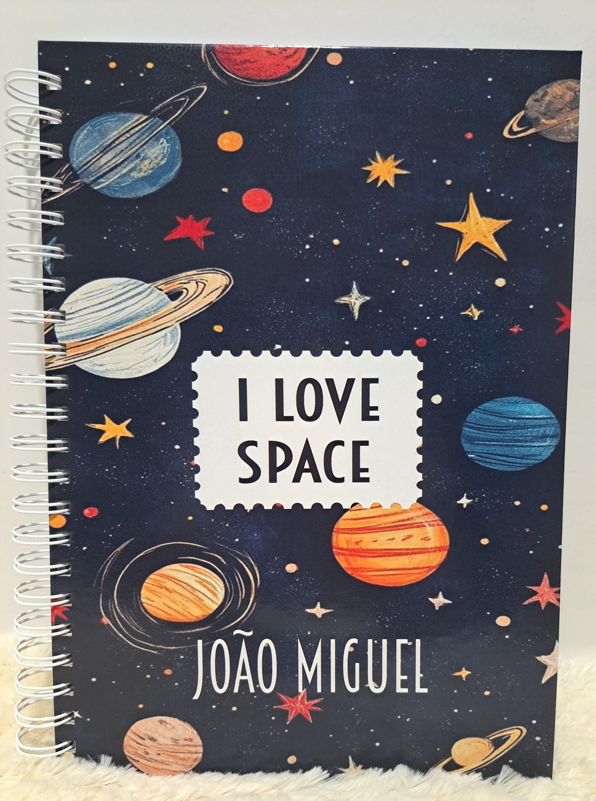 Caderno I Love Space 1 matéria - 96 Folhas Capa Dura