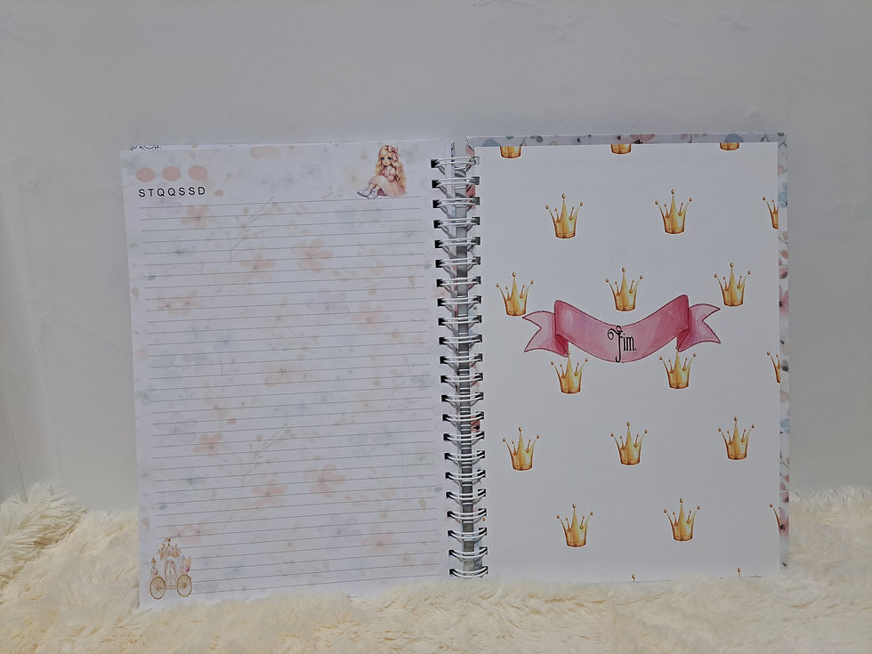 Miniatura: Caderno Princess Papers  1 matéria - 96 Folhas Capa Dura