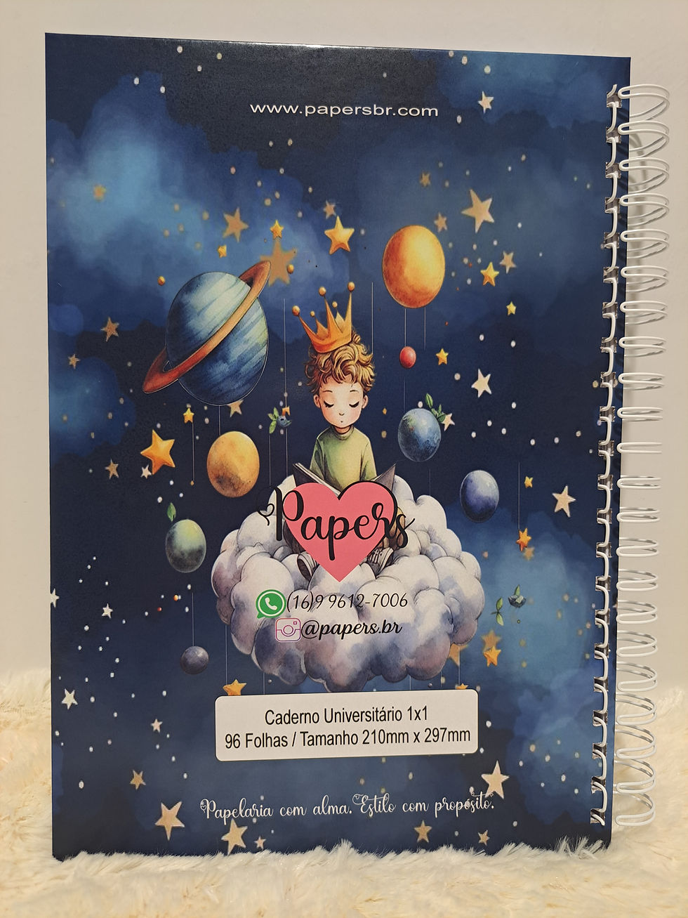 Miniatura: Caderno Pequeno Príncipe  1 matéria - 96 Folhas Capa Dura