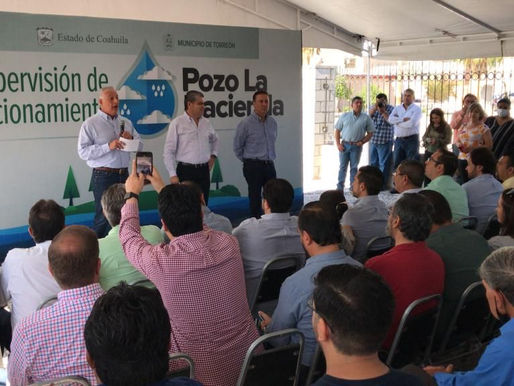 SUPERVISAN EN TORREÓN POZO DE AGUA 'LA HACIENDA'
