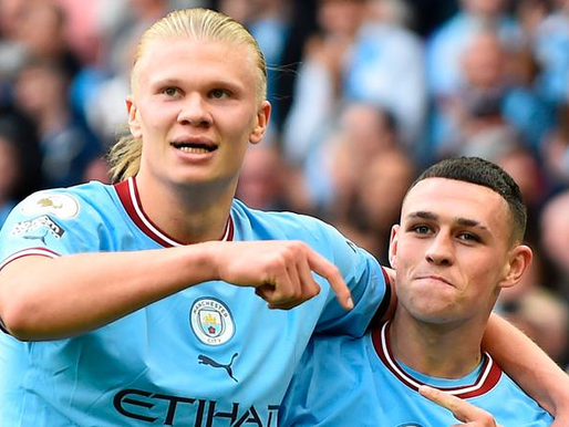 Haaland vuelve a marcar triplete, ahora en la victoria 6-3 del City al United en el derbi de Manches