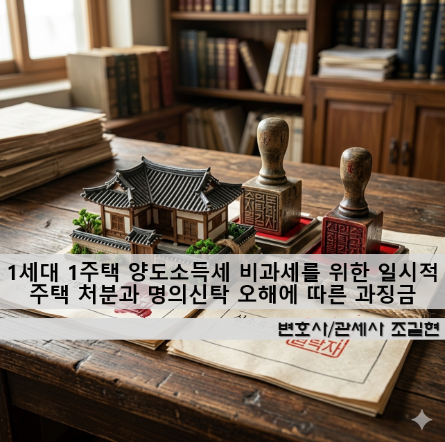 1세대 1주택 양도소득세 비과세를 위한 일시적 주택 처분과 명의신탁 오해에 따른 과징금 부과처분 취소소송