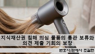 지식재산권 침해 의심 물품의 통관 보류와 의견 제출 기회의 보장
