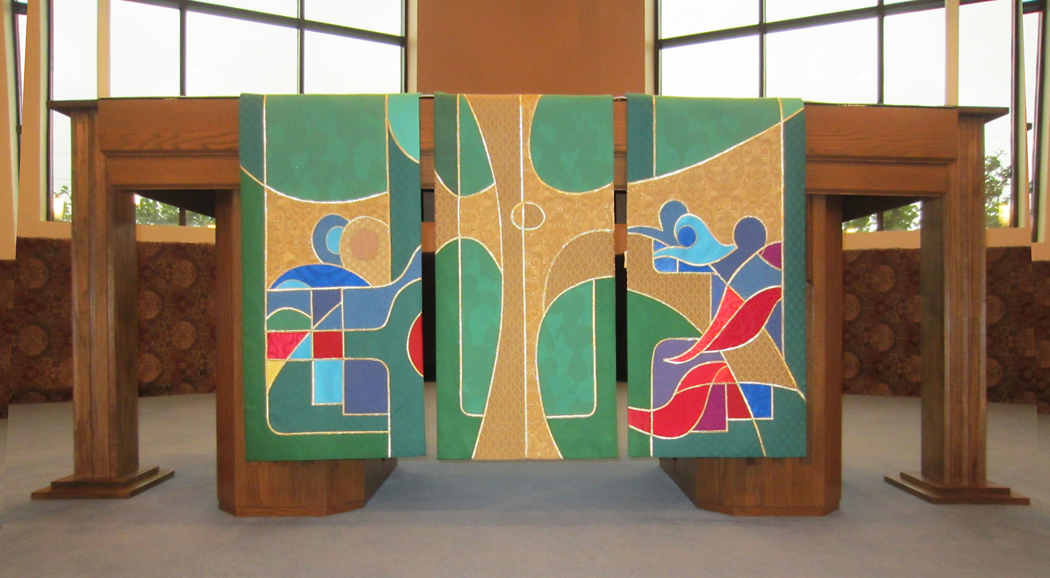 Handmade custom paraments, banners and stoles.