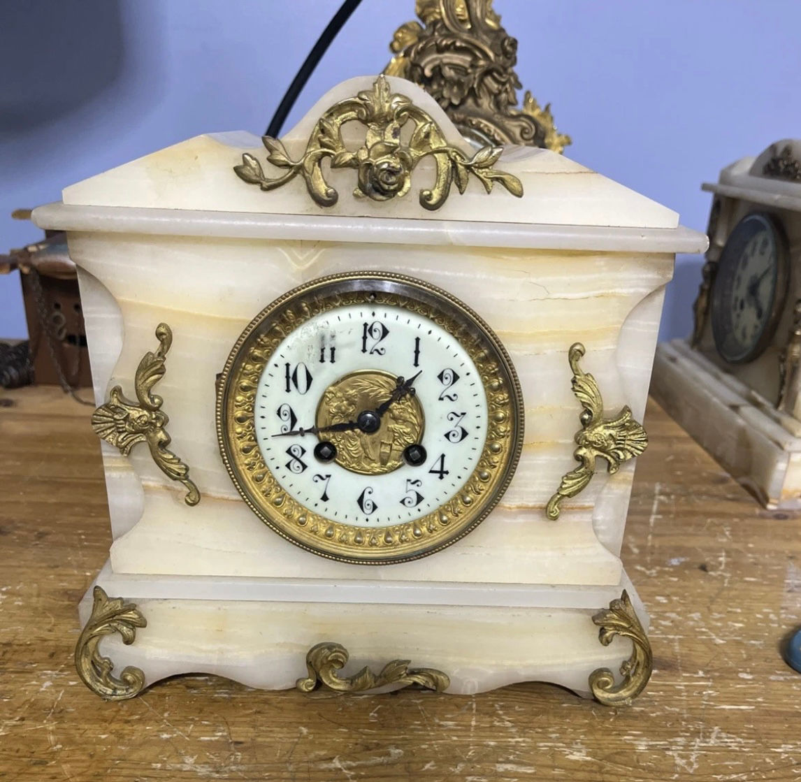 French Marble Mantel Clock