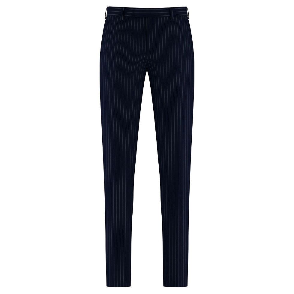 NAVY & LIGHT BLUE CHALK STRIPE
