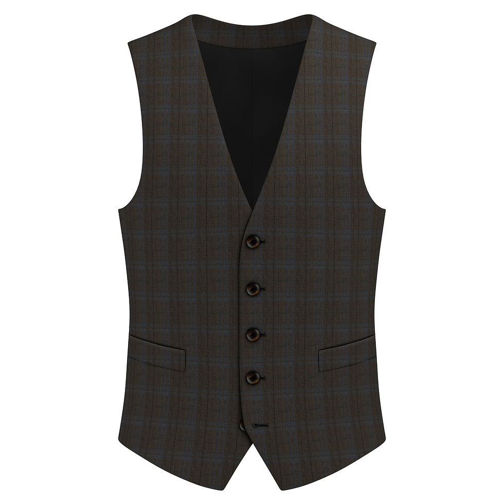 DARK BROWN & BLUE MULTICHECK