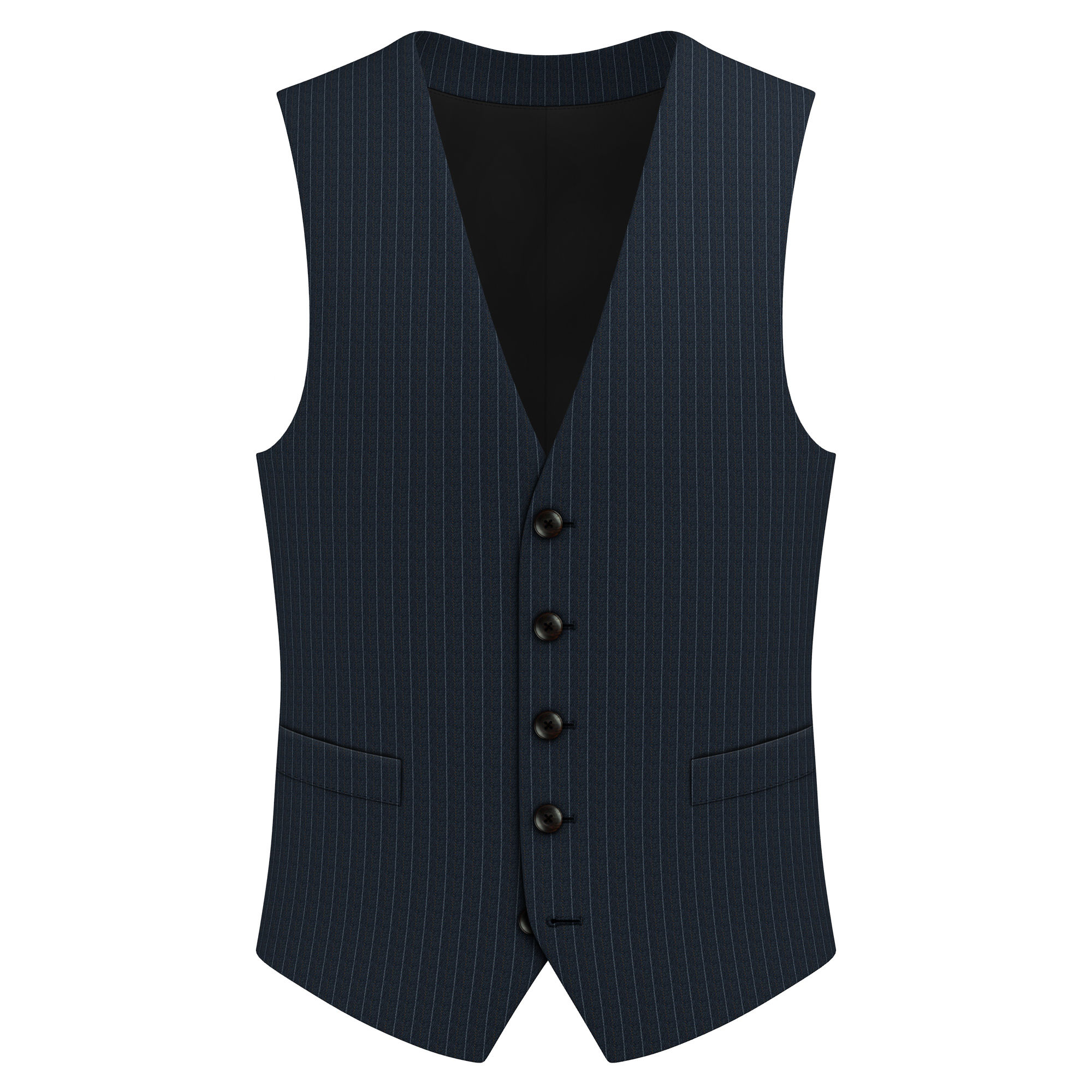 BLUE & DARK BROWN PINSTRIPE