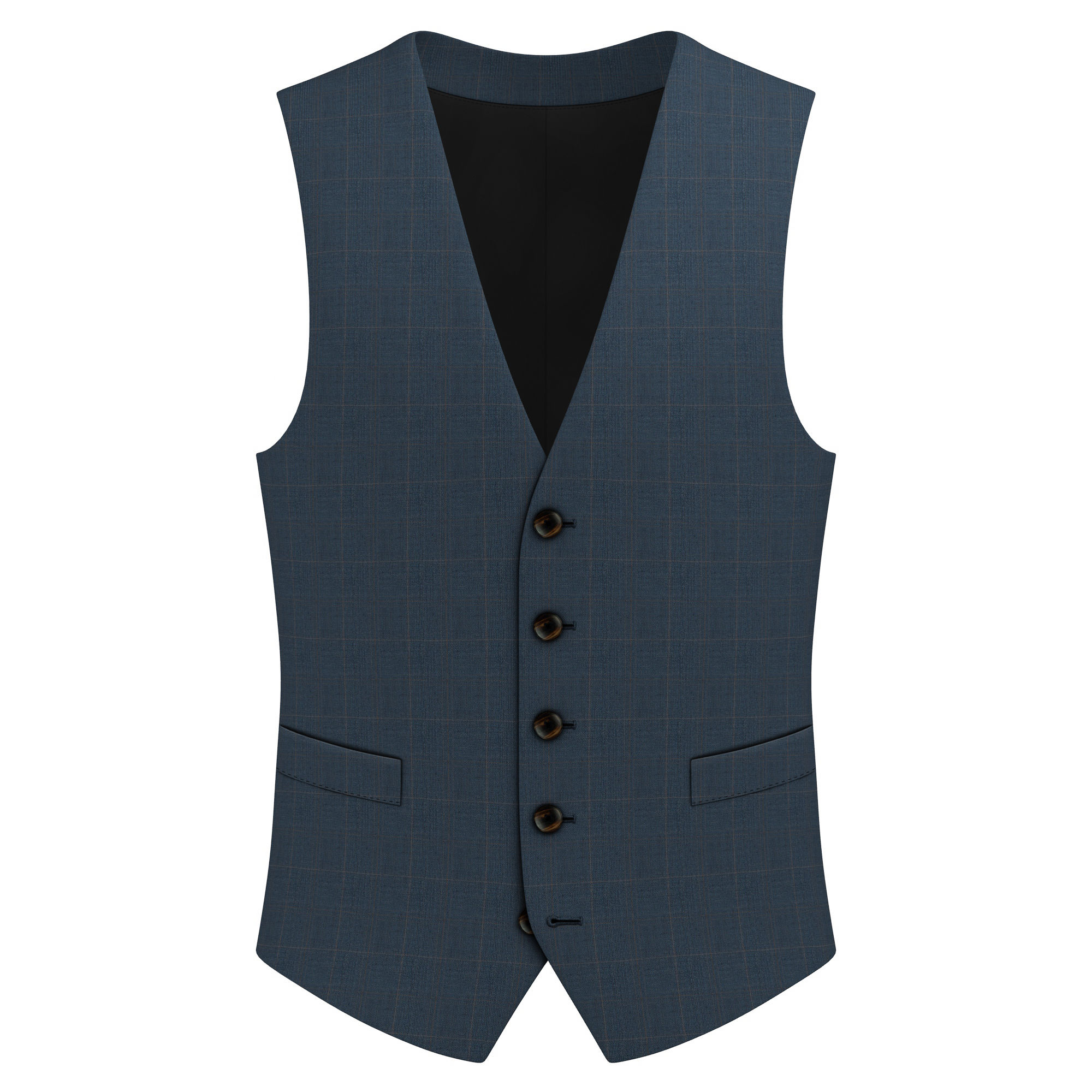 STEEL BLUE & BROWN MULTI CHECK