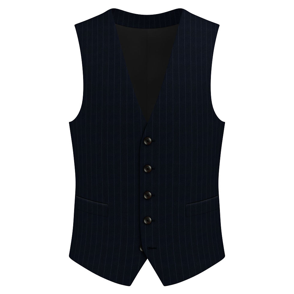 DARK BLUE & ASK BLUE CHALK STRIPE