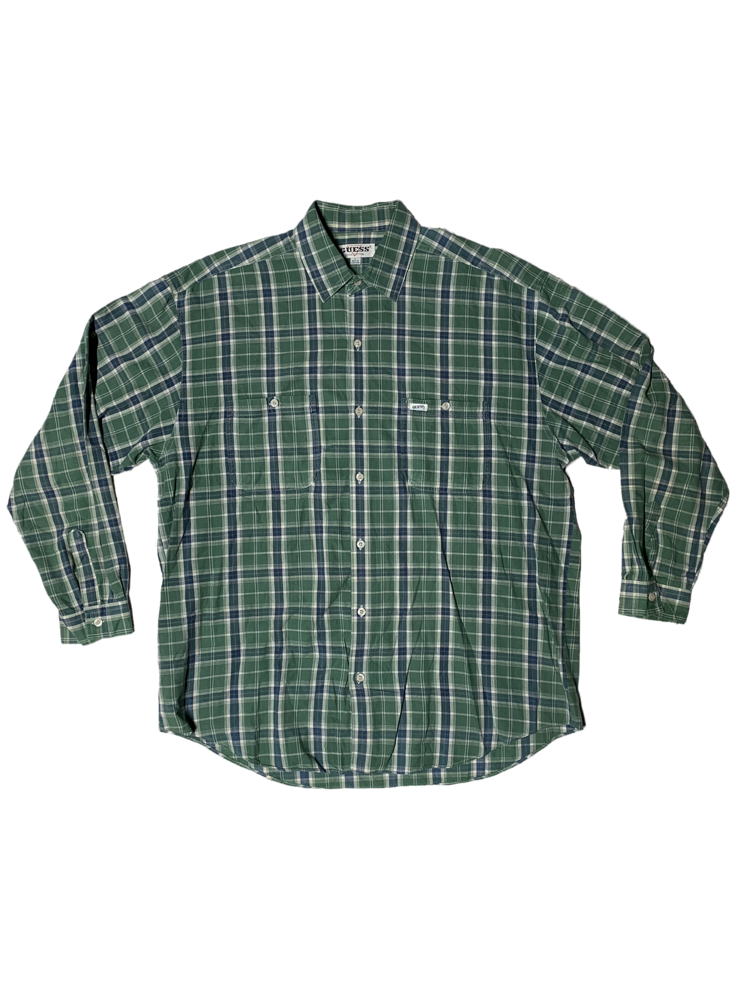 Guess Plaid Pocket Button Down (Lg)