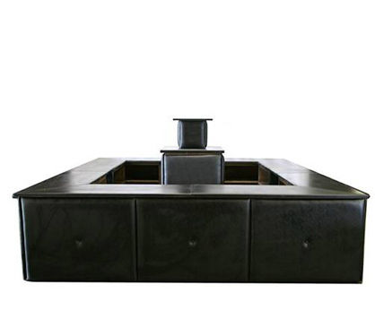 Lorenzo Black Leather Tufted 12ft x 12ft Bar