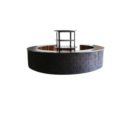 Onyx Leather Tufted 12ft Circle Bar