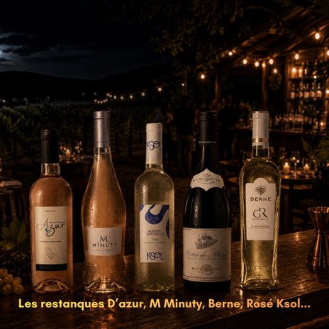 Rosé, Vin Blanc, Vin Rouge, disponibles en livraison rapide de nuit à Fréjus, Fréjus-Plage, Saint-Raphaël, Boulouris, Agay, Le Muy, Roquebrune-sur-Argens - V.i.p Night Service