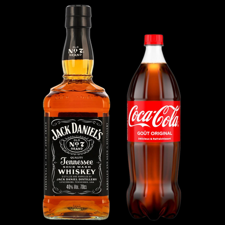 Pack Jack Daniel's + Coca-Cola les plus vendues disponibles en livraison de nuit rapide à Fréjus-Plage, Saint-Raphaël, Puget-sur-Argens, Saint-Aygulf, Fréjus, Boulouris, Agay, Roquebrune-sur-Argens, Le Muy - V.i.p Night Service