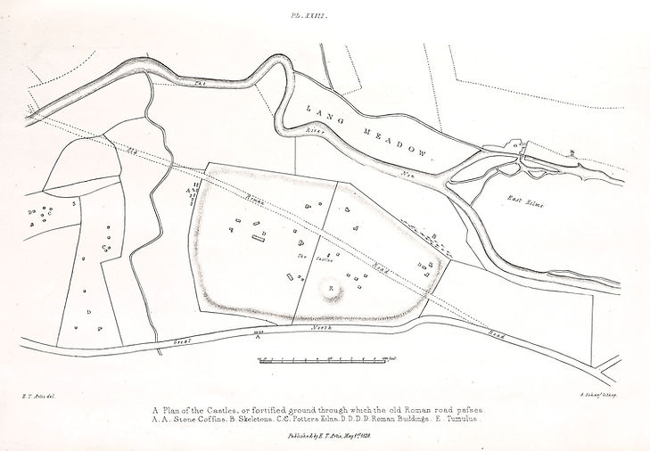 P23.Plan of castles, old roman road pass