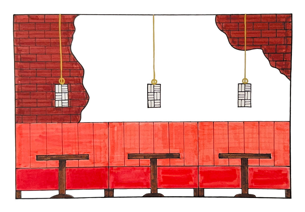 Pizza Restaurant Booth Seating