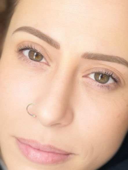 Permanent makeup eyebrow transformation by Cole Temp Studios in Fairfield, CA.