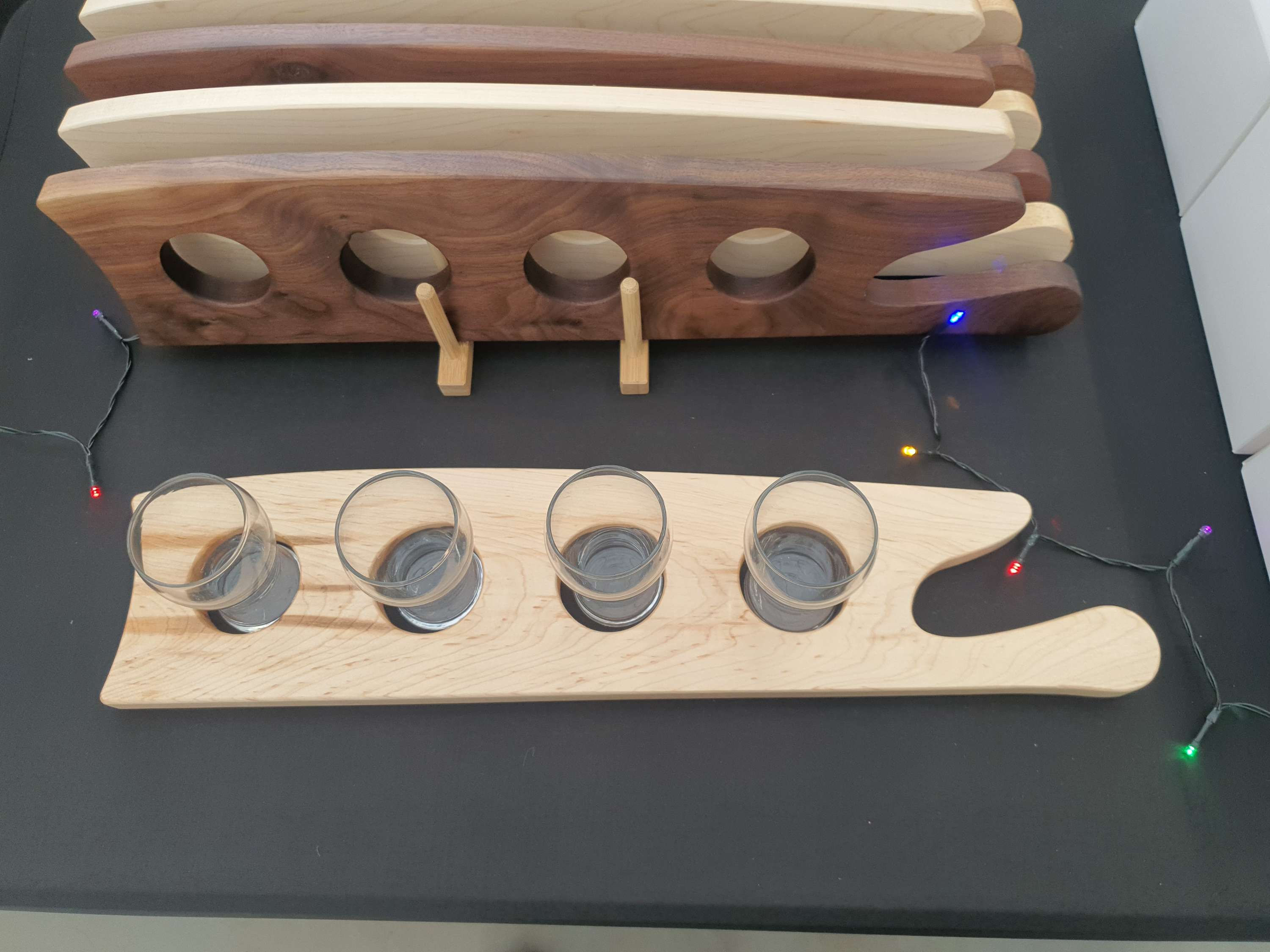 Beer Flight with Glasses