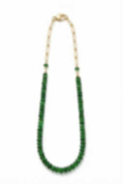 Chrome Diopside Gold necklace 