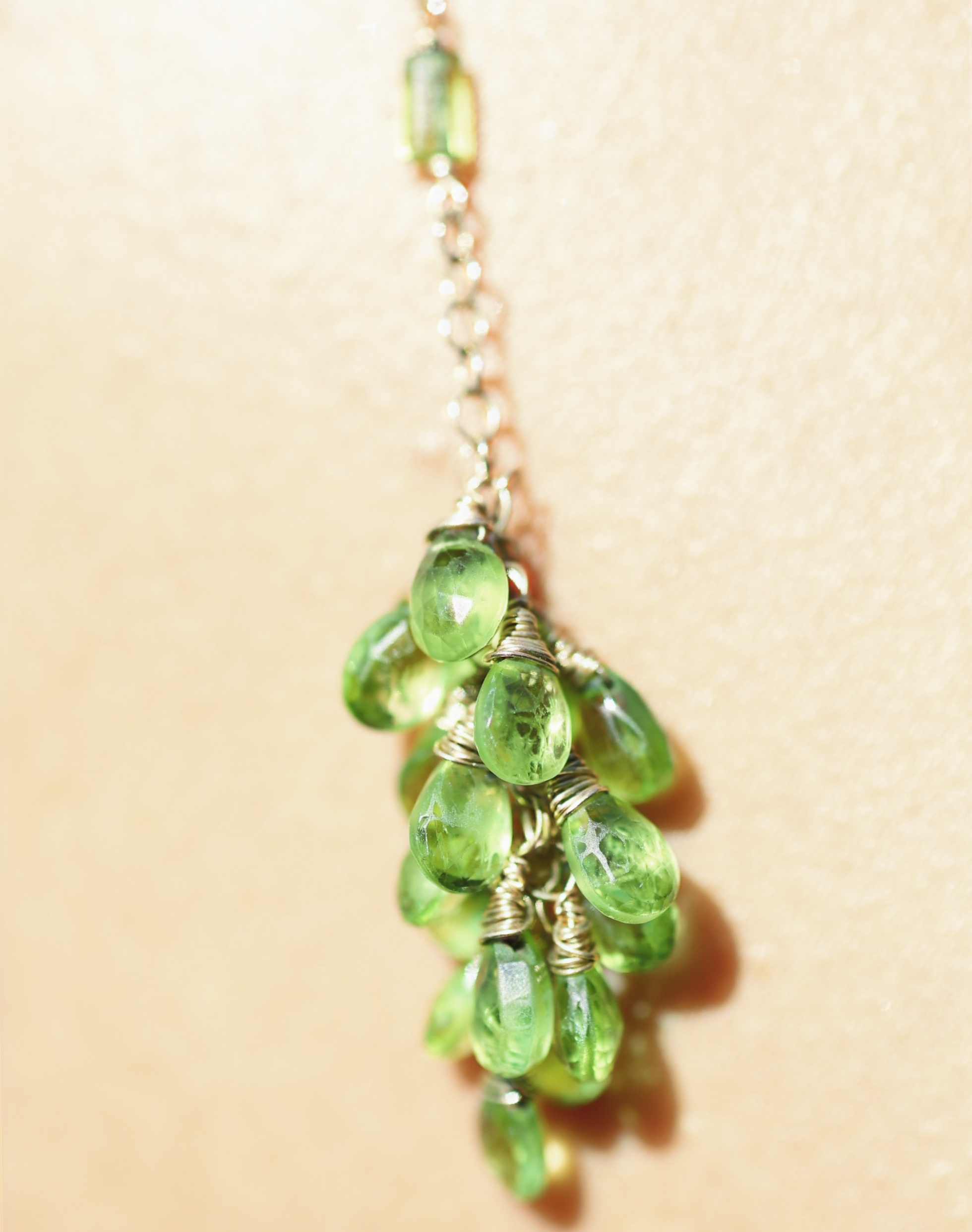 Peridot Grape Necklace