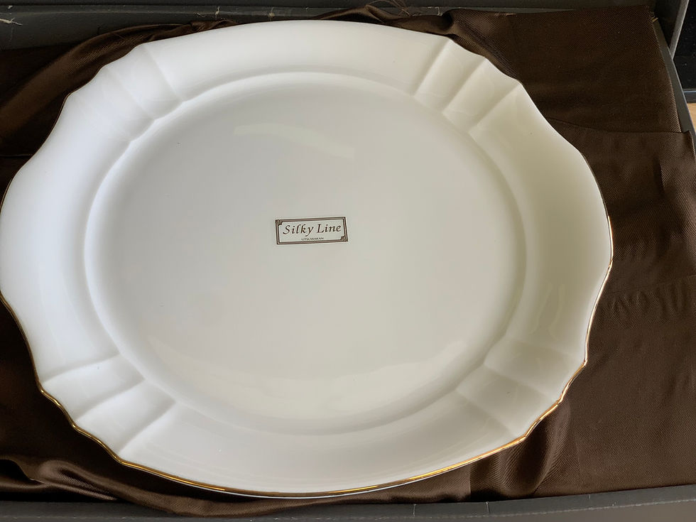 Hình thu nhỏ: (1026W212)* MAEBATA CHINA 【Silky Line】 大皿一つ・小皿セット五つ - MAEBATA CHINA DISHES